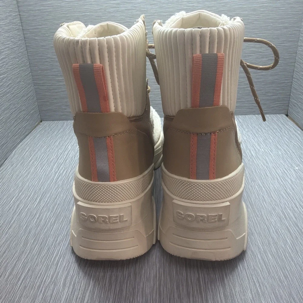 Sorel Brex Boots Womens‎ 11 Waterproof Shearling Platform Cozy Lace Winter Snow